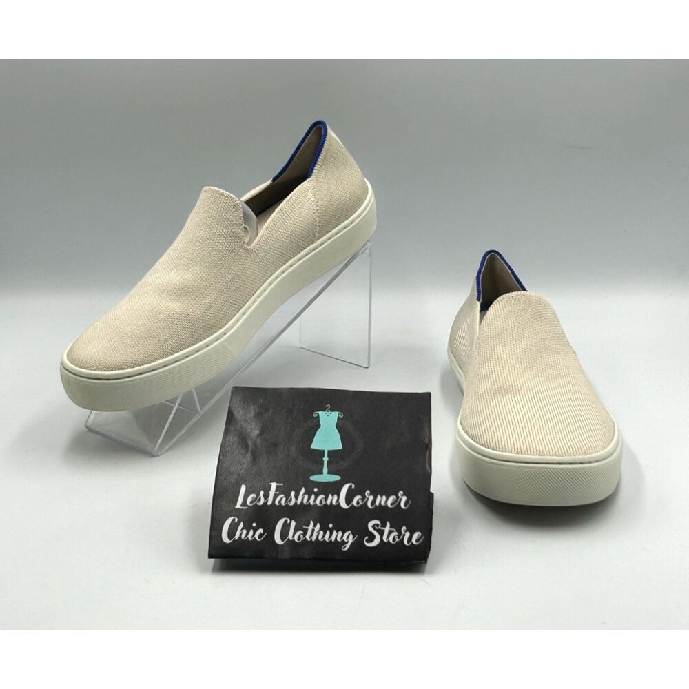 Rothy’s Women’s Beige The Original Slip On Flats Sneaker Size 6.5 3165